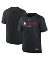 Nike Men's Black Arizona Diamondbacks Authentic Collection Pregame Raglan Performance T-shirt In Black