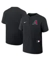 Nike Men's Black Arizona Diamondbacks Authentic Collection Raglan Short Sleeve Windshirt In Black