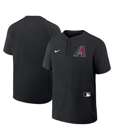 Nike Men's Black Arizona Diamondbacks Authentic Collection Raglan Short Sleeve Windshirt