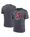 Nike Men's Black Arizona Diamondbacks Velocity Performance T-shirt In Gray
