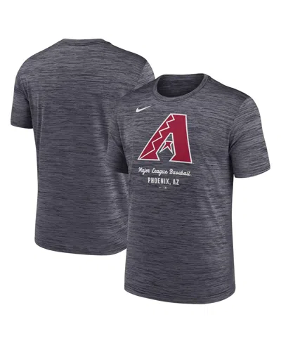 Nike Men's Black Arizona Diamondbacks Velocity Performance T-shirt In Gray