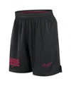 Nike Men's Black Arkansas Razorbacks 2024 Sideline Mesh Shorts In Black,crimson