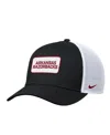 Nike Men's Black Arkansas Razorbacks 2025 On-field Rise Trucker Performance Adjustable Hat In Black