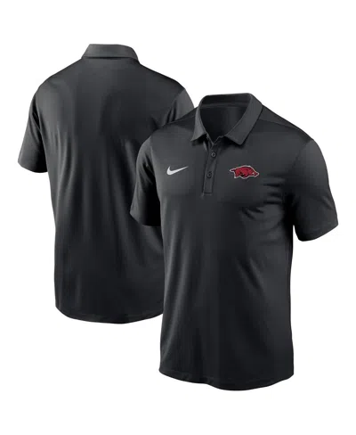 NIKE MEN'S BLACK ARKANSAS RAZORBACKS VICTORY SOLID PERFORMANCE POLO SHIRT