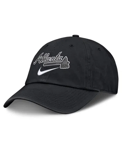 Nike Men's Black Atlanta Braves Primetime Club Adjustable Hat