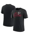 Nike Men's Black Atlanta Falcons Overlap Lockup Tri-blend T-shirt In Black