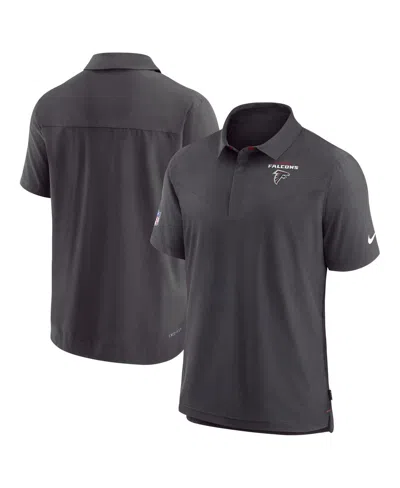Nike Men's Black Atlanta Falcons Sideline Lockup Performance Polo In Black,red