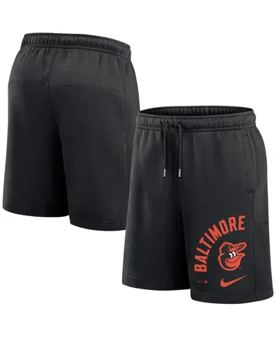 Nike Men's Black Baltimore Orioles Arched Kicker Shorts In Blck,blk