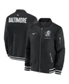 Nike Baltimore Orioles Authentic Collection City Connect  Men's Mlb Full-zip Bomber Jacket In Black