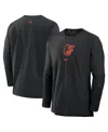 Nike Men's Baltimore Orioles Authentic Collection Player Performance Pullover Sweatshirt In Black