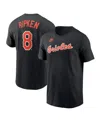 Nike Men's Black Baltimore Orioles Cooperstown Collection Fuse Name Number T-shirt In Black