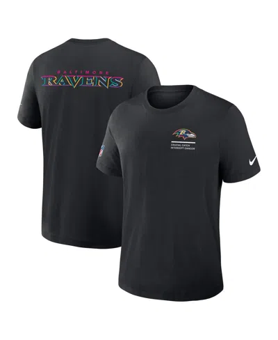 Nike Men's Black Baltimore Ravens 2025 Nfl Crucial Catch Tri-blend Dri-fit T-shirt