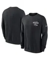 Nike Men's Black Baltimore Ravens Primetime Club Fleece Pullover Sweatshirt In Black