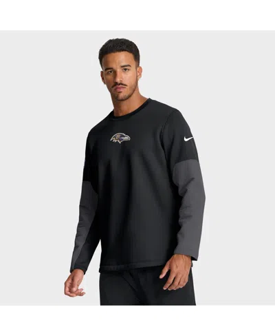 Nike Men's Black Baltimore Ravens Sideline Scripted To Win Performance Long Sleeve T-shirt