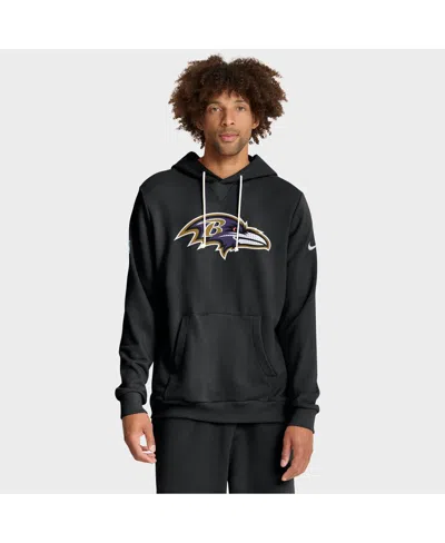 Nike Black Baltimore Ravens Sideline Standard Issue Initial Home Dri-fit Hoodie