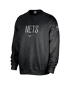 Nike Men's Black Brooklyn Nets Courtside Standard Issue Performance Pullover Sweatshirt In Black