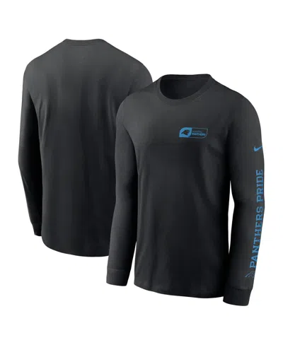 Nike Men's Black Carolina Panthers All Out Long Sleeve T-shirt