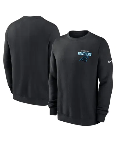 Nike Men's Black Carolina Panthers Primetime Club Fleece Pullover Sweatshirt