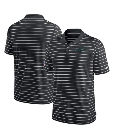 Nike Men's Black Carolina Panthers Sideline Lock Up Victory Performance Polo