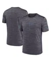 Nike Men's Black Carolina Panthers Sideline Velocity Performance T-shirt In Gray