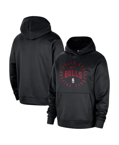 Nike Men's Black Chicago Bulls 2024/25 Spotlight On-court Practice Performance Pullover Hoodie
