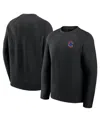 Nike Men's Black Chicago Cubs Tech Fleece Raglan Sweatshirt In Black