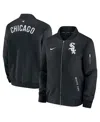 Nike Men's Black Chicago White Sox Authentic Collection Dugout Full-zip Bomber Jacket In Black