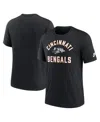 Nike Black Cincinnati Bengals Favorable Timeline Tri-blend T-shirt In Black