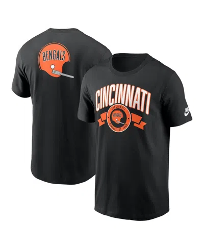 Nike Black Cincinnati Bengals Rewind Front And Back Hit Essential T-shirt