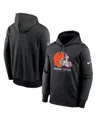 Nike Men's Black Cleveland Browns 2024 Nfl Crucial Catch Performance Fleece Pullover Hoodie In Black