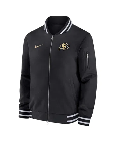 Nike Men's Black Colorado Buffaloes Full-zip Bomber Jacket