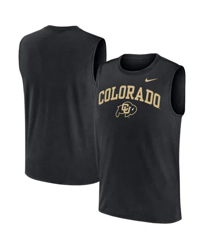 Nike Men's Black Colorado Buffaloes Legend Dri-fit Tank Top In Blue