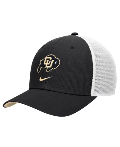 Nike Men's Black Colorado Buffaloes Rise Trucker Dri-fit Adjustableâ Hat