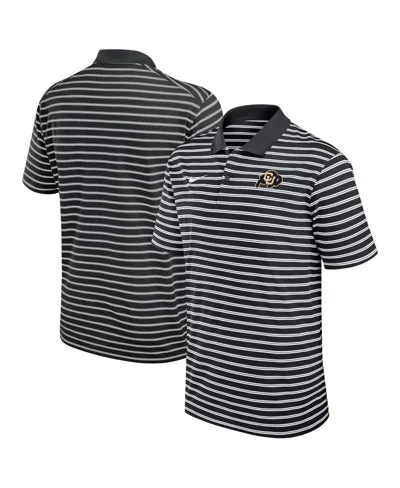 Nike Men's Black Colorado Buffaloes Victory Stripe Performance Polo Shirt