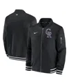 Nike Men's Black Colorado Rockies Authentic Collection Full-zip Bomber Jacket In Black