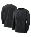 Nike Men's Black Colorado Rockies Authentic Collection Player Performance Pullover Sweatshirt In Black