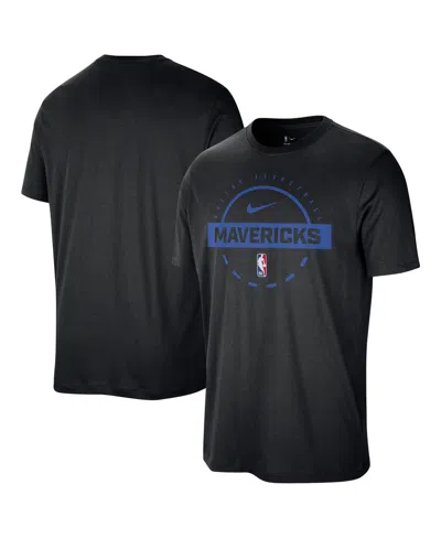 NIKE MEN'S BLACK DALLAS MAVERICKS AUTHENTIC PRACTICE T-SHIRT