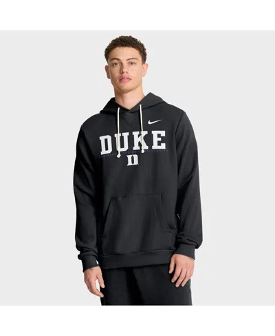 NIKE MEN'S BLACK DUKE BLUE DEVILS 2025 SIDELINE STANDARD ISSUE DRI-FIT HOODIE