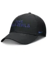 Nike Men's Black Duke Blue Devils Rise Practice Adjustable Hat In Black