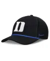 Nike Men's Black Duke Blue Devils Rise Primetime Trucker Adjustable Hat In Black