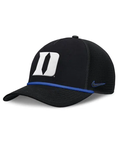 Nike Men's Black Duke Blue Devils Rise Primetime Trucker Adjustable Hat