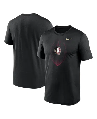 Nike Men's Black Florida State Seminoles Primetime Legend Icon Performance T-shirt In Gold