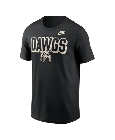NIKE MEN'S BLACK GEORGIA BULLDOGS FASHION BOLD T-SHIRT