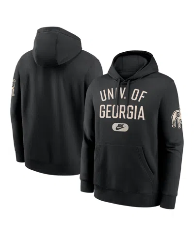 NIKE MEN'S BLACK GEORGIA BULLDOGS FASHION CLUB PULLOVER HOODIE