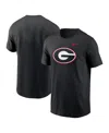 Nike Big Boys And Girls Black Georgia Bulldogs Cotton Logo T-shirt In Black