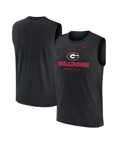 Nike Men's Black Georgia Bulldogs Primetime Legend Lock Up Performance Muscle Tank Top