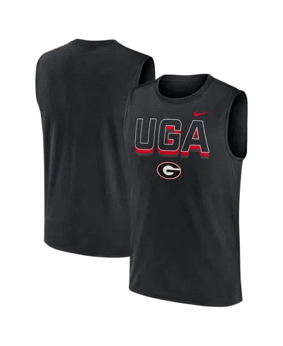 Nike Men's Black Georgia Bulldogs Primetime Tricode Legend Performance Tank Top