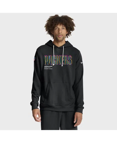 NIKE MEN'S BLACK GREEN BAY PACKERS 2025 NFL CRUCIAL CATCH SIDELINE STANDARD ISSUE DRI-FIT HOODIE