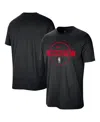 Nike Black Houston Rockets Authentic Long Sleeve Practice T-shirt In Black