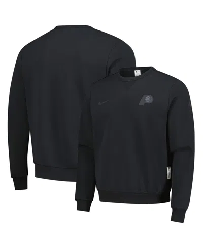 Nike Men's Black Indiana Pacers Authentic Standard Issue Travel Dri-fit Pullover Sweatshirt